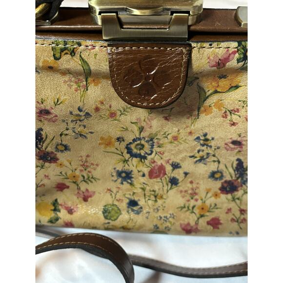 Patricia Nash Gracchi Prairie Rose Frame Satchel Crossbody - Picture 2 of 7